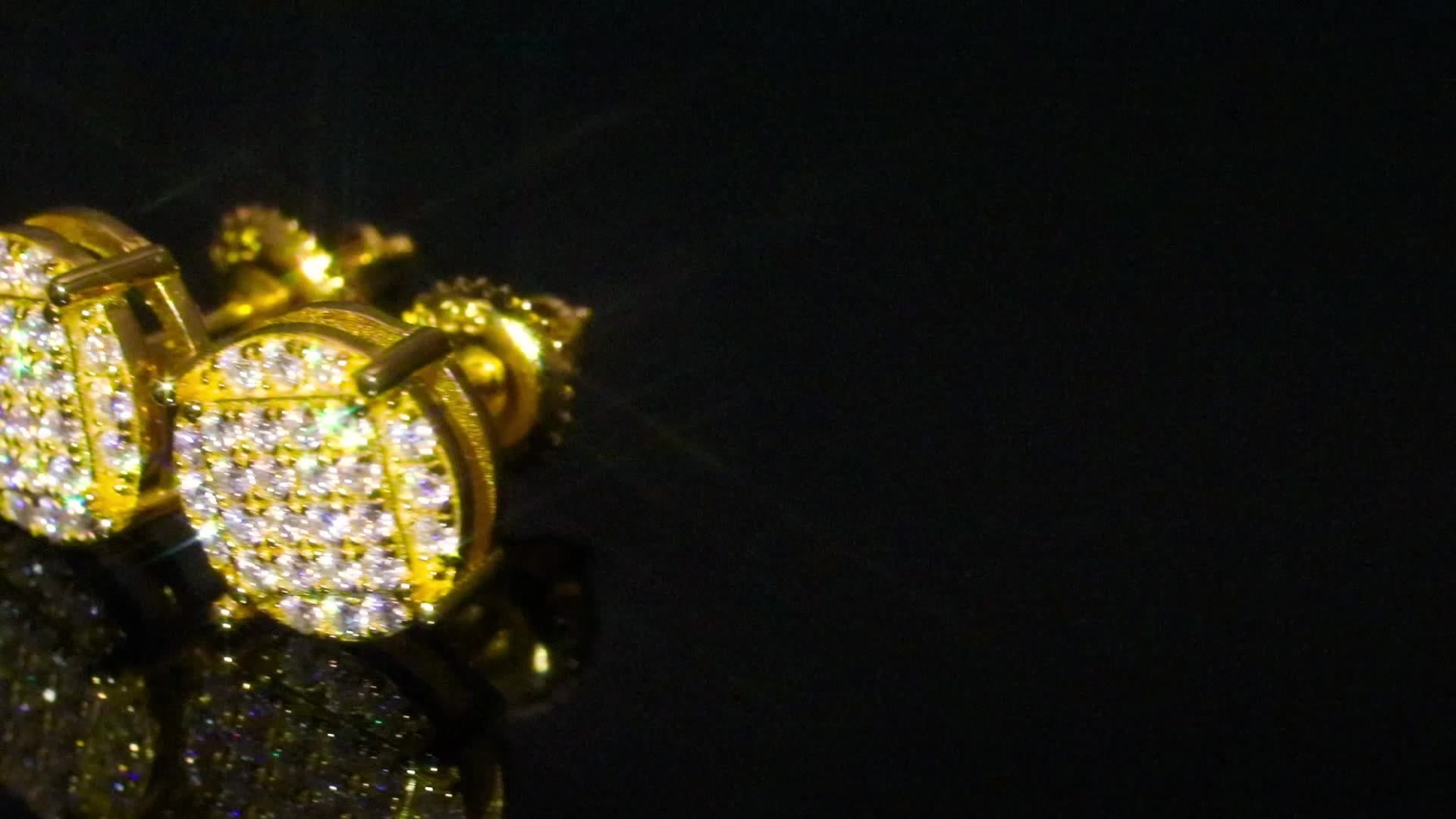 moissanite stud earrings gold