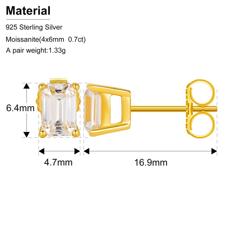 moissaite stud earrings