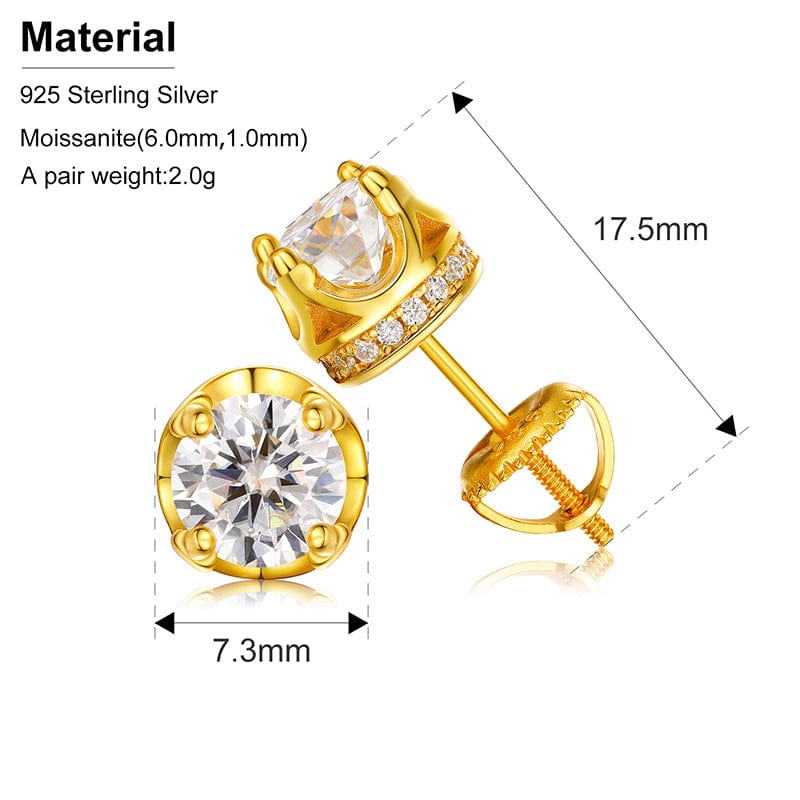 VVS moissanite diamond earrings