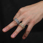 dterling silver iced out ring