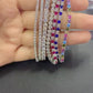 925 Sterling Silver - Round Diamond - Multi Colors Cubic Zirconia Tennis Bracelet Gift