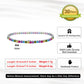 925 Sterling Silver - Round Diamond - Multi Colors Cubic Zirconia Tennis Bracelet Gift