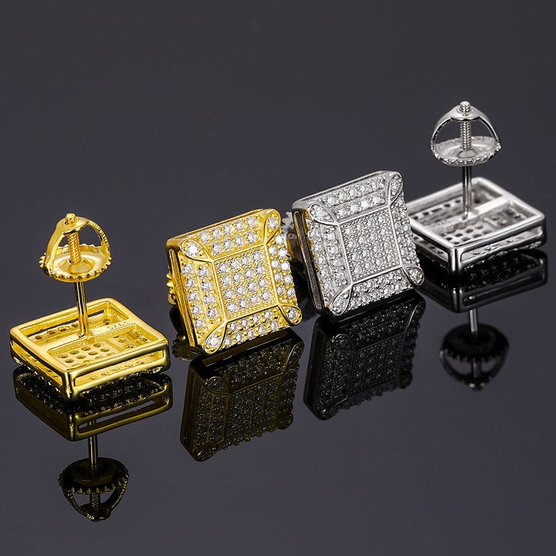 moissanite stud earrings gold