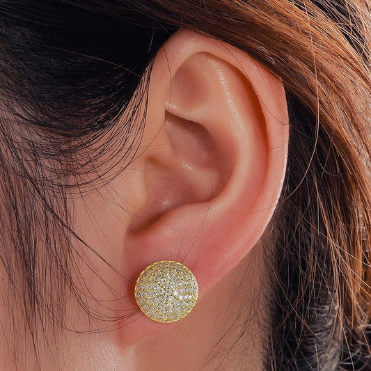 925 Sterling Silver Stud Earrings -VVS Moissanite Diamond