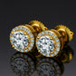moissanite stud earrings gold