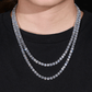 925 Sterling Silver VVS Moissanite Diamond Cluster Tennis Chain Necklace For Women