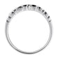 Classic 18K 750 White Gold Real Diamond Ring For Ladies