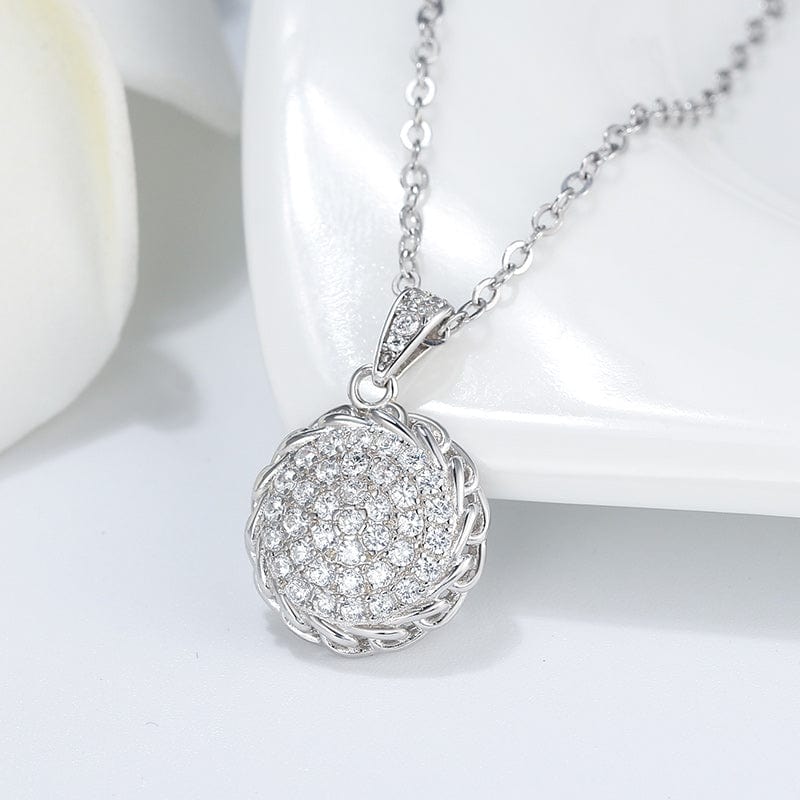 CZ Diamond Necklace  - 14K Gold Plated - 925 silver pendent