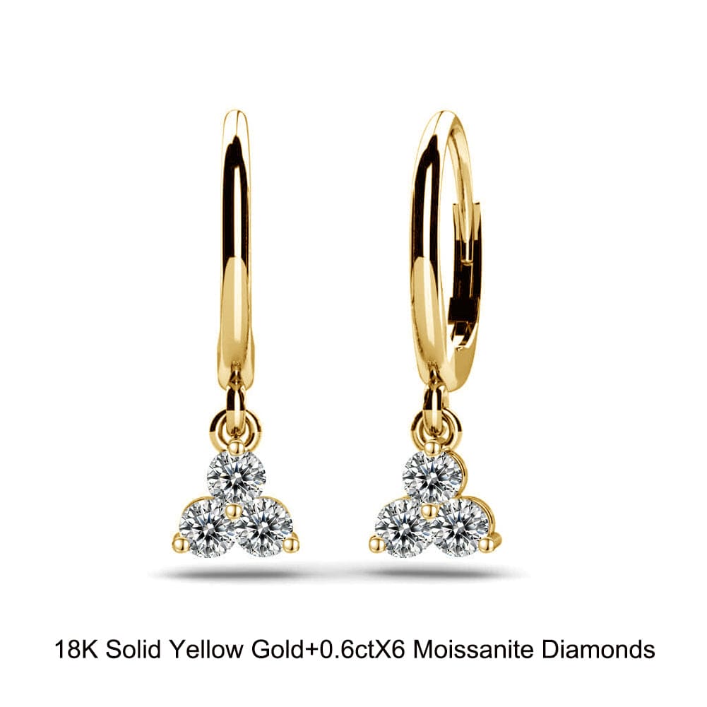 18k solid gold earrings hoop