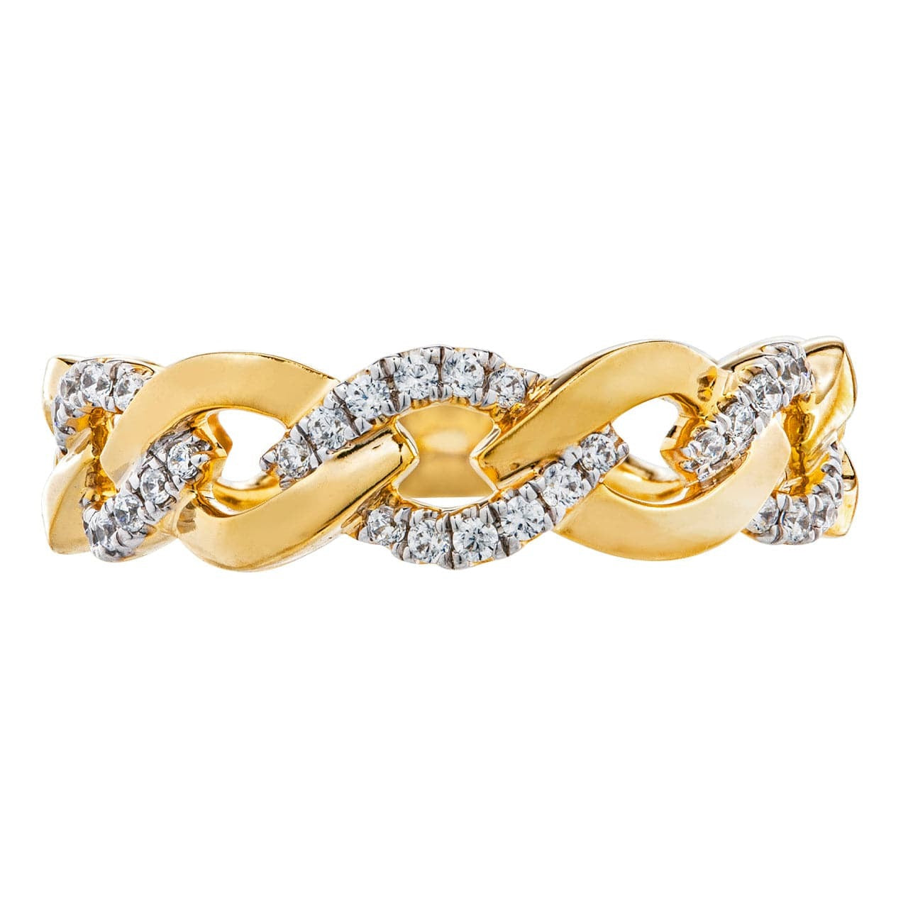 Fine Jewellery Design 18K White Yellow Gold Diamond Wedding Ring For Woman