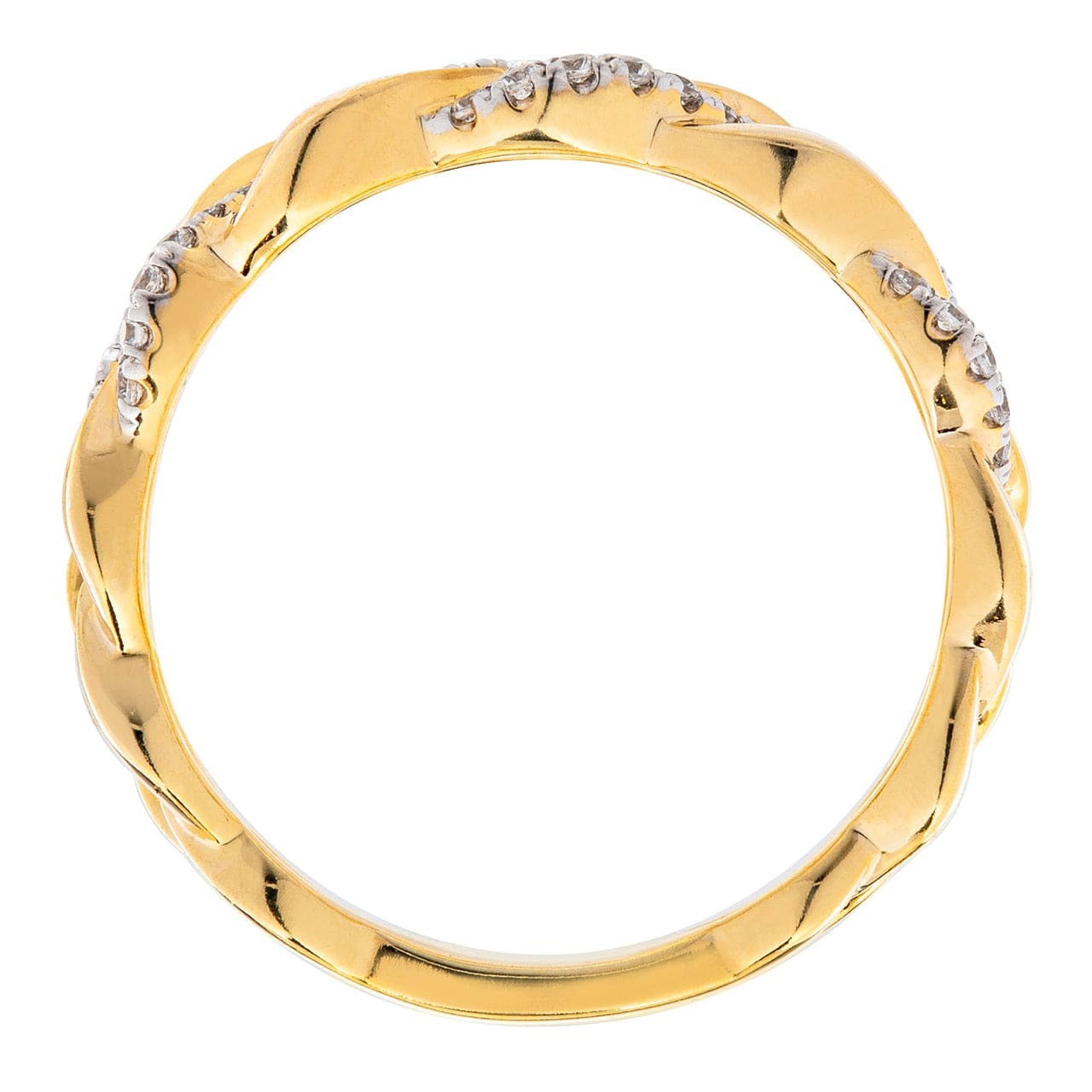 Fine Jewellery Design 18K White Yellow Gold Diamond Wedding Ring For Woman