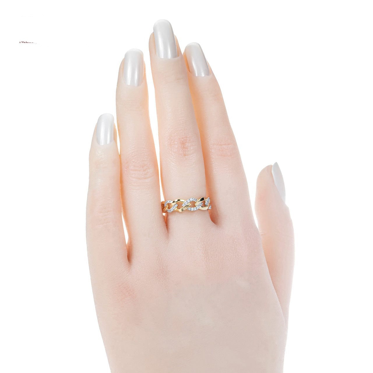 Fine Jewellery Design 18K White Yellow Gold Diamond Wedding Ring For Woman