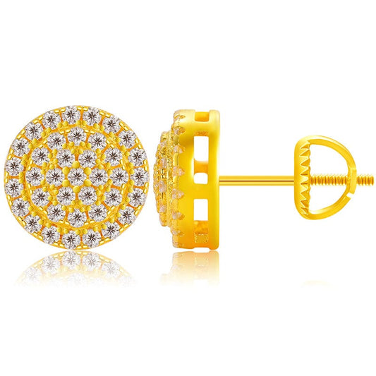 Gold 18K Gold Plated - 925 Sterling Silver - D Color VVS Moissanite Diamond
