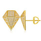 Gold 18K Real Gold Plated Earrings - VVS Moissanite Diamond
