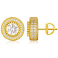 Gold 18K Solid Gold Plated Stud Earring - Moissanite Diamond