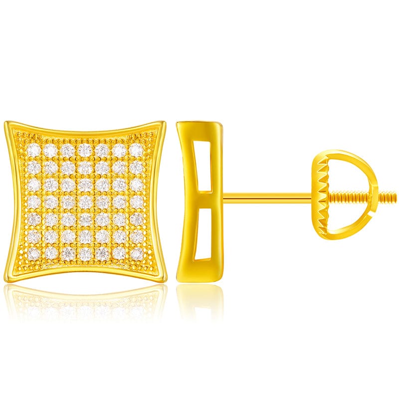 moissanite stud earrings gold