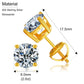 moissanite stud earrings gold