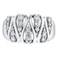 Gorgeous Wedding 18K 750 Real White Gold Genuine Diamond Band Ring