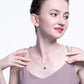 Green / 18inches 925 Sterling Silver Jewelry - Pearl Pendant Gold Plated Necklace