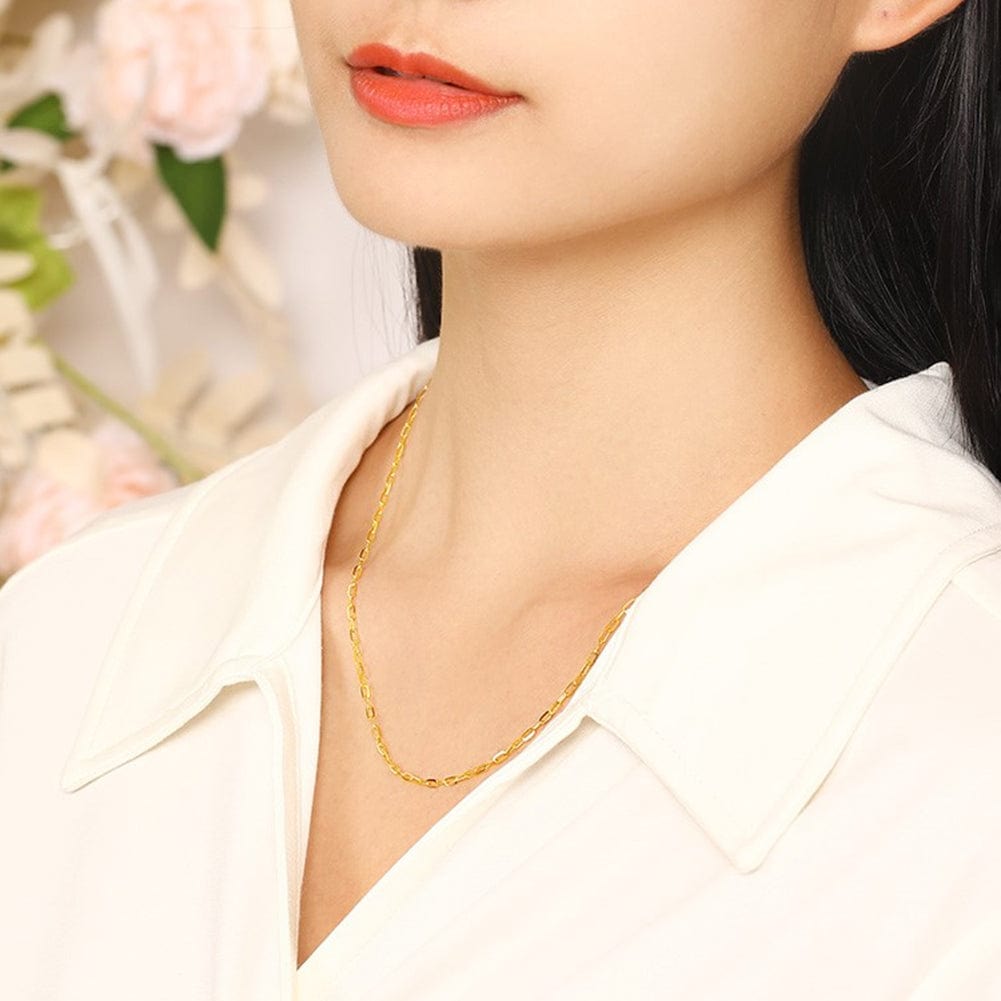 buy cheap solid  gold necklace online