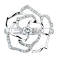 Hyperbole 18K White Gold Diamond Floral Ring For Lady