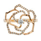 Hyperbole 18K White Gold Diamond Floral Ring For Lady