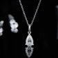 Jewelry 925 Sterling Silver - 0CTW Pear Cut Moissanite  Necklace Set