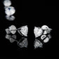 Jewelry 925 Sterling Silver 1CTW 6.5mm  Heart Cut Moissanite Necklace Set