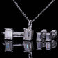Jewelry 925 Sterling Silver Wedding Set - Moissanite Emerald Cut  Necklace