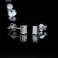 Jewelry 925 Sterling Silver Wedding Set - Moissanite Emerald Cut  Necklace