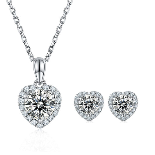 Jewelry Classic Jewelry Set - 925 Sterling Silver - Moissanite Necklace