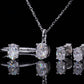 Jewelry RINNTIN SMN30 Moissanite Pendant Necklace Set DE Color Oval Cut Diamond Sterling Silver Necklace Set for Women