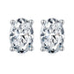 Jewelry SME13 RINNTIN SMN30 Moissanite Pendant Necklace Set DE Color Oval Cut Diamond Sterling Silver Necklace Set for Women