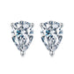 Jewelry SME17 925 Sterling Silver - 0CTW Pear Cut Moissanite  Necklace Set