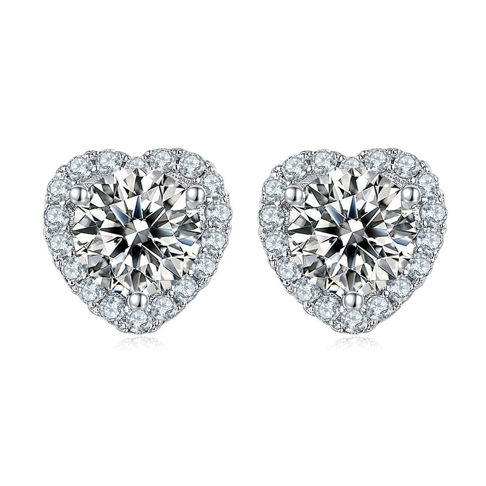 Jewelry SME19 Classic Jewelry Set - 925 Sterling Silver - Moissanite Necklace