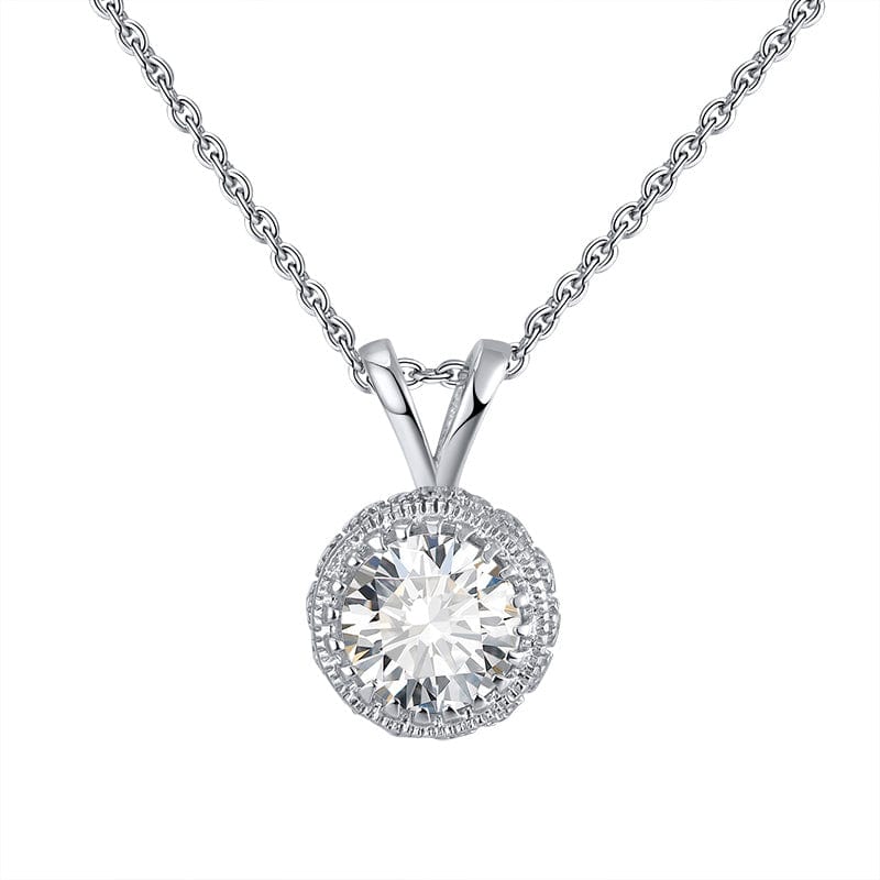 Jewelry SN215+SE231 S925 Sterling Silver  Necklace - Big Cubic Zircon Jewelry