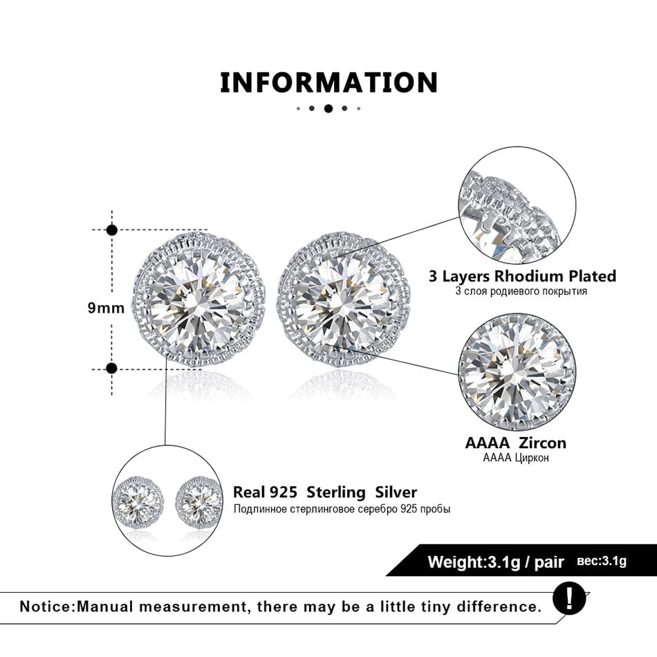 Jewelry SN215+SE231 S925 Sterling Silver  Necklace - Big Cubic Zircon Jewelry