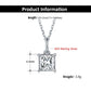 Jewelry Wedding Set  Princess Cut -  925 Sterling Silver - Genuine Moissanite Necklace Set