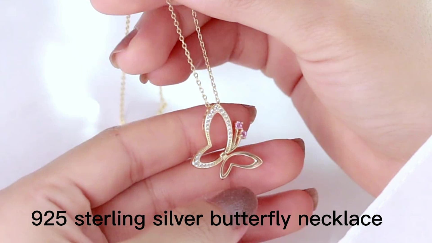 Minimalist  Jewelry - 14K Gold Plated Butterfly Pendant