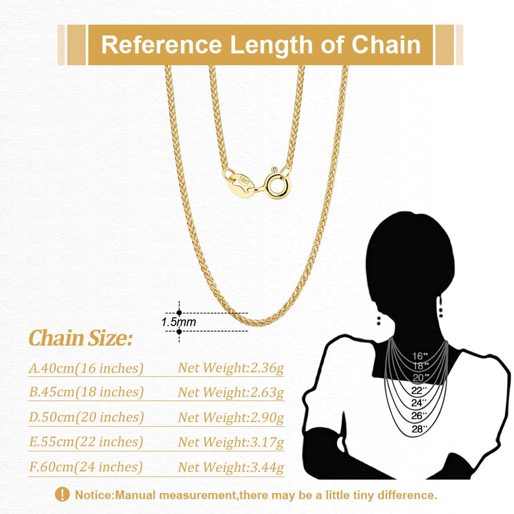 18K Gold Bead Chain 1.5mm [BPLSF150] | USA Jewels