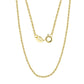 Pure Gold - Real 18K Gold - 1.5mm Diamond Cut Cable Link Chain