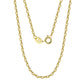 Real 18K Solid - Gold 1.3mm Cable Chain