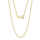 Real 18K Solid Yellow Gold 0.6mm Box Chain fPure Gold Jewelry