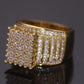 Rings 18K Gold Plated  Hip Hop Ring - Zircon Diamond
