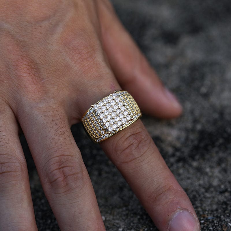 Rings 18K Gold Plated  Hip Hop Ring - Zircon Diamond