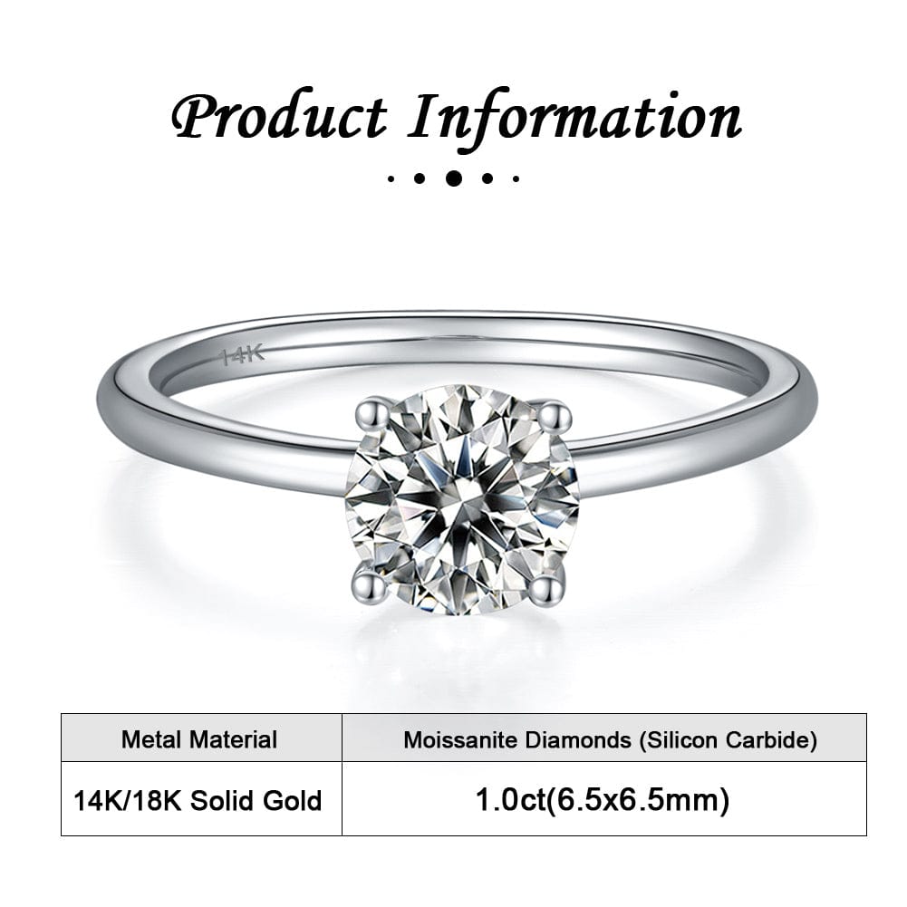 solid gold engagment rings