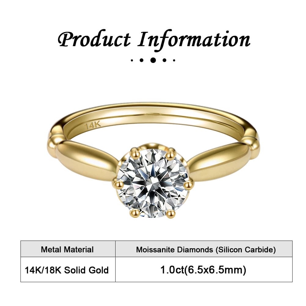 solid gold engagment ring