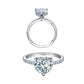 Rings Solid Gold Promise Ring - 1.5ct  Heart Moissanite Engagement Ring