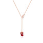 rose gold / 18inches Resin Flower 925 Sterling Silver  Necklace