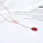 rose gold / 18inches Resin Flower 925 Sterling Silver  Necklace